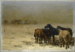 Vóór restauratie, Paarden in de sneeuw, Frans Langeveld